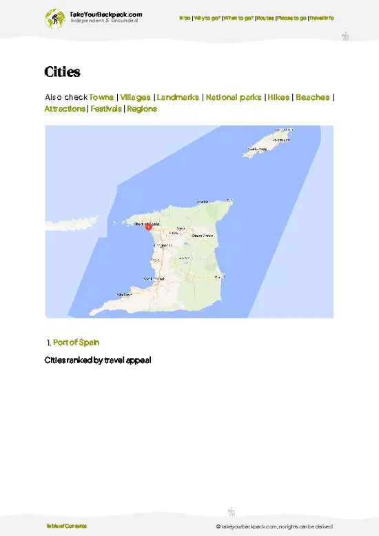 example page 6 from our offline Travel Guide for Trinidad and Tobago